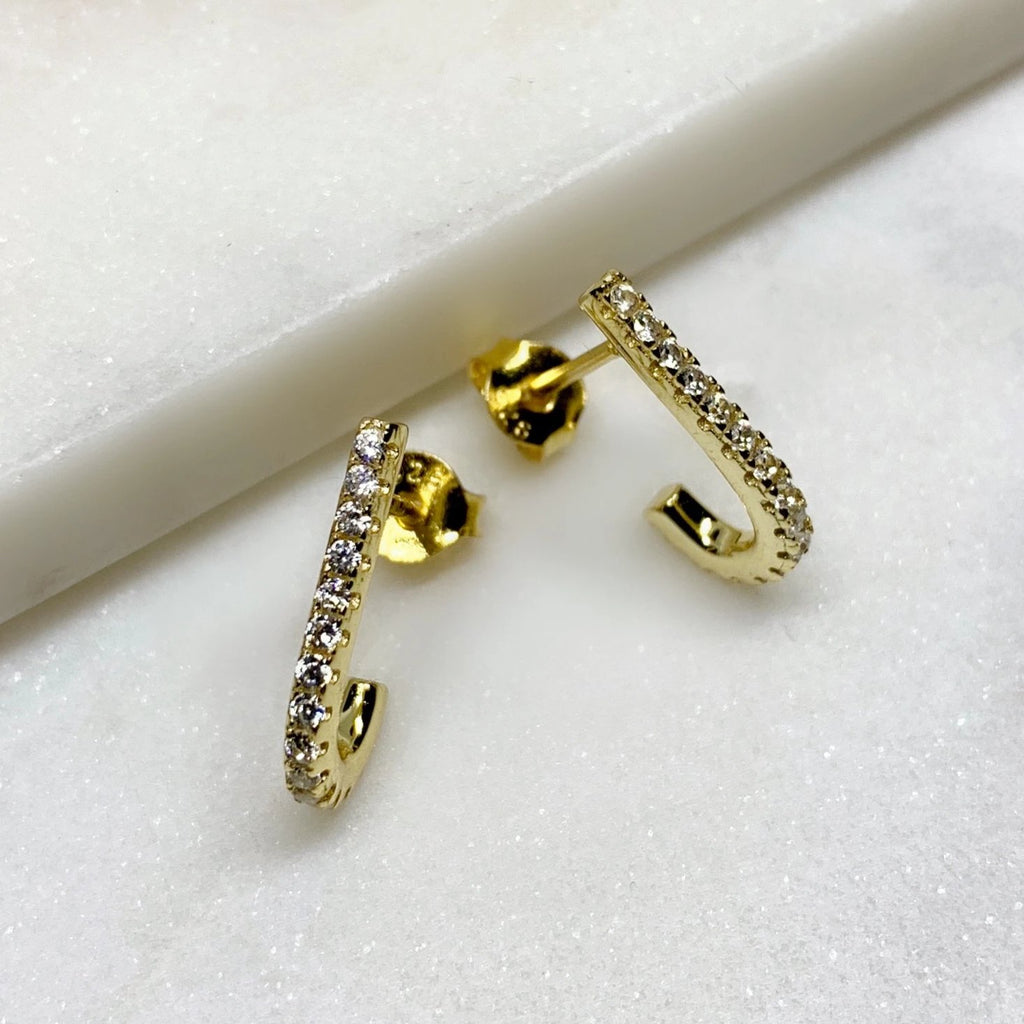 SUSPENDER EARRINGS - GOLD