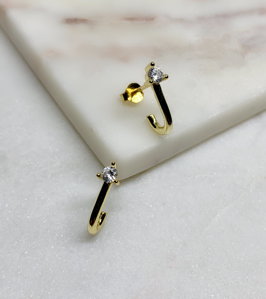 SUSPENDER EARRINGS - GOLD