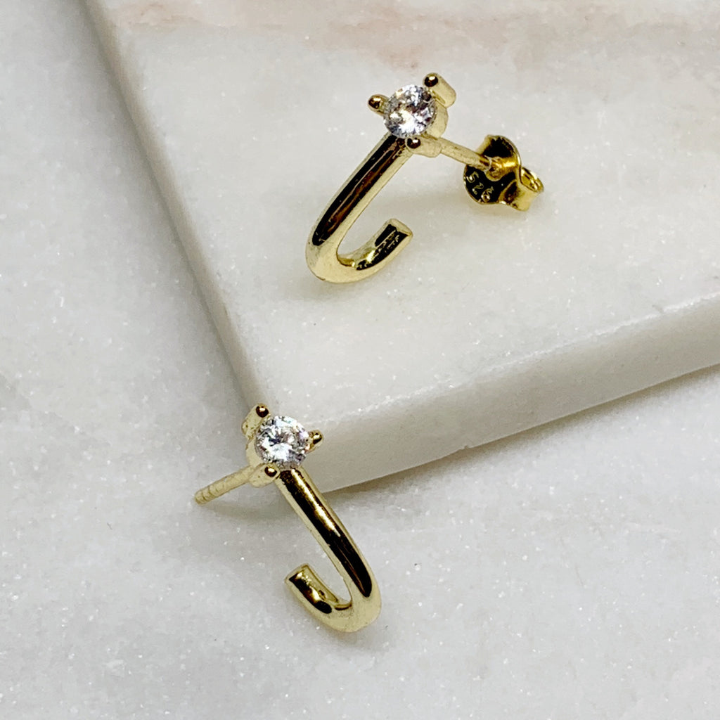 SUSPENDER EARRINGS - GOLD