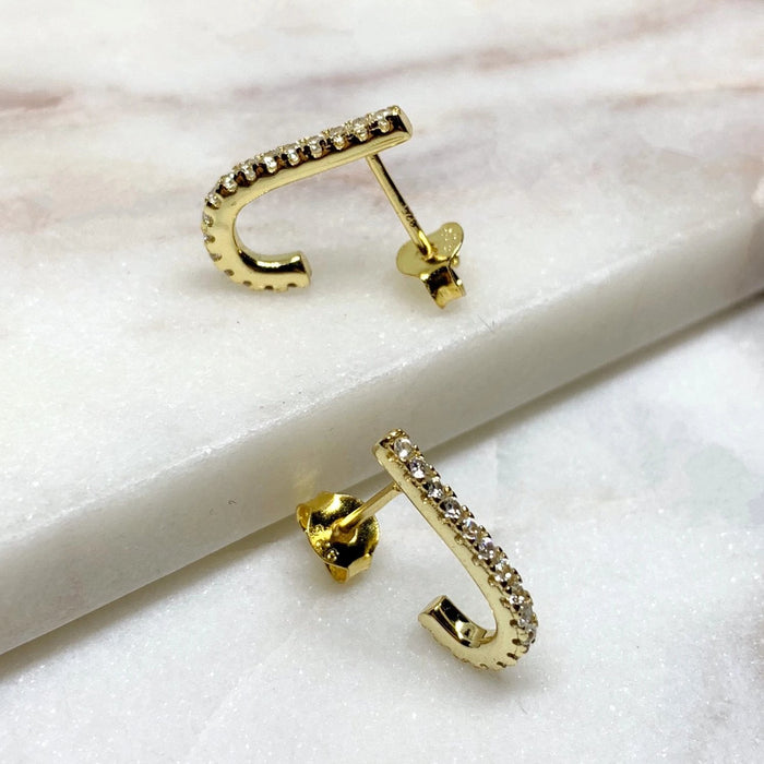 SUSPENDER EARRINGS - GOLD