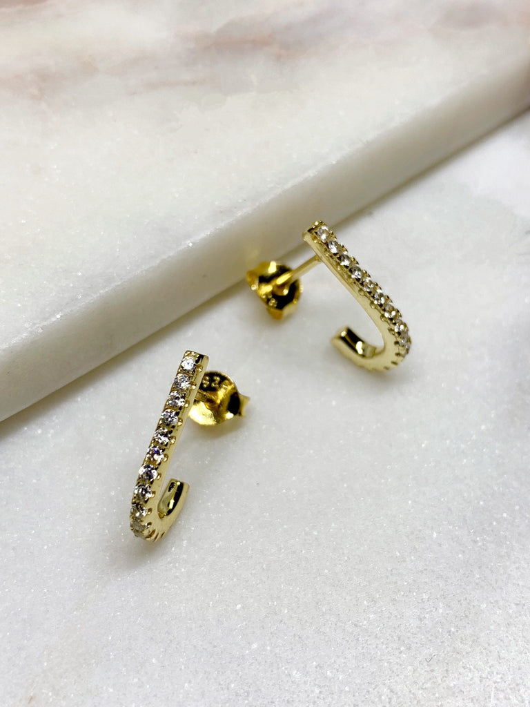 SUSPENDER EARRINGS - GOLD