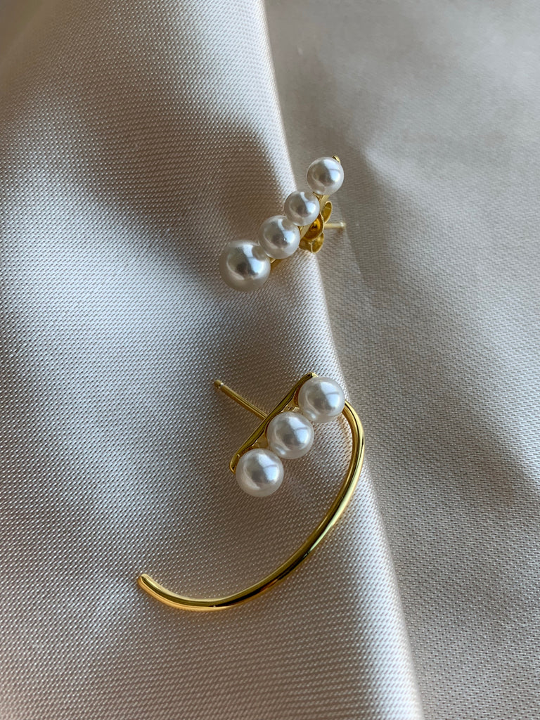 Pearl Suspender Earrings